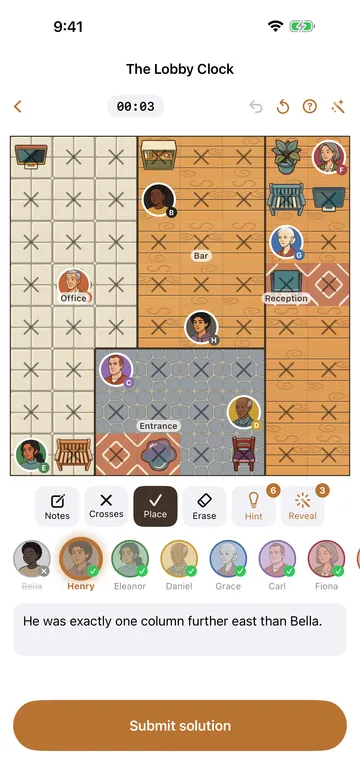 The Lobby Clock case nearly solved in Detective Sudoku